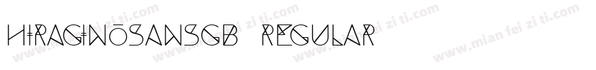 hiraginosansgb Regular字体转换